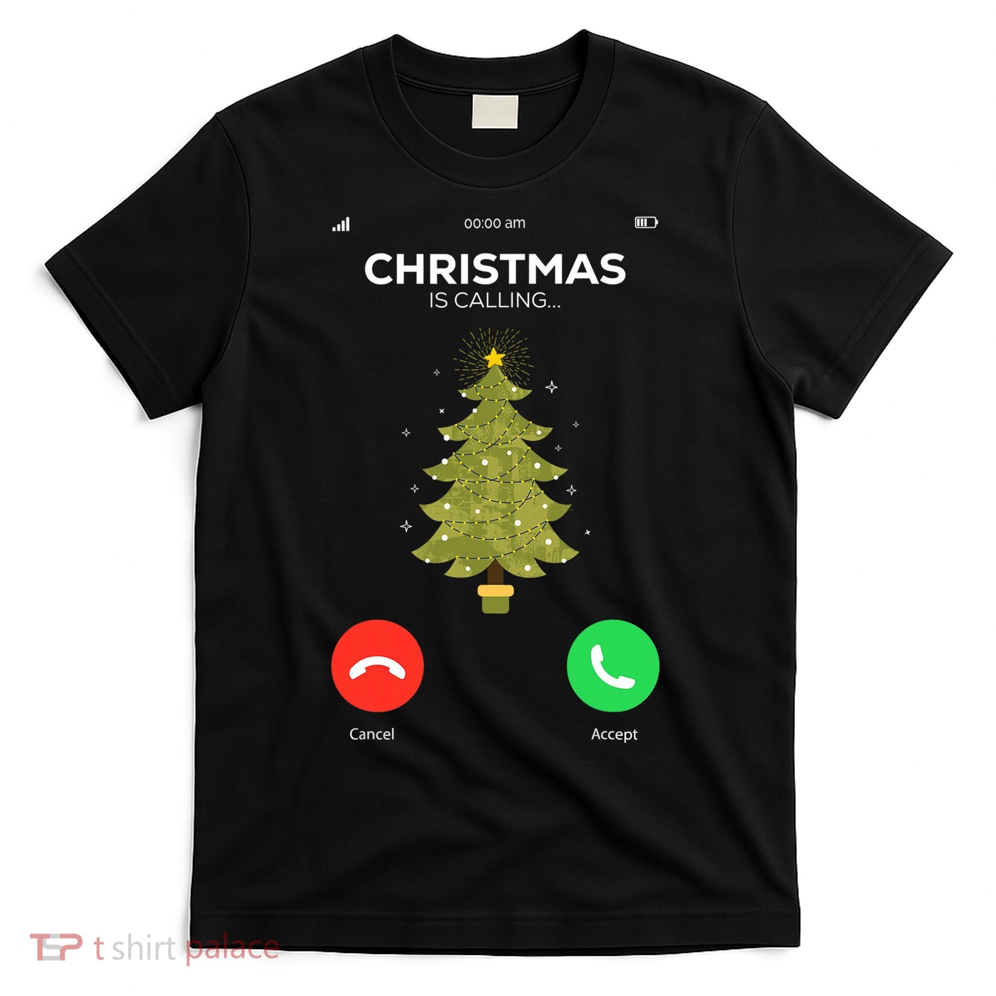 Christmas Is Calling Christmas Pajama Funny XMas Tree T-Shirt