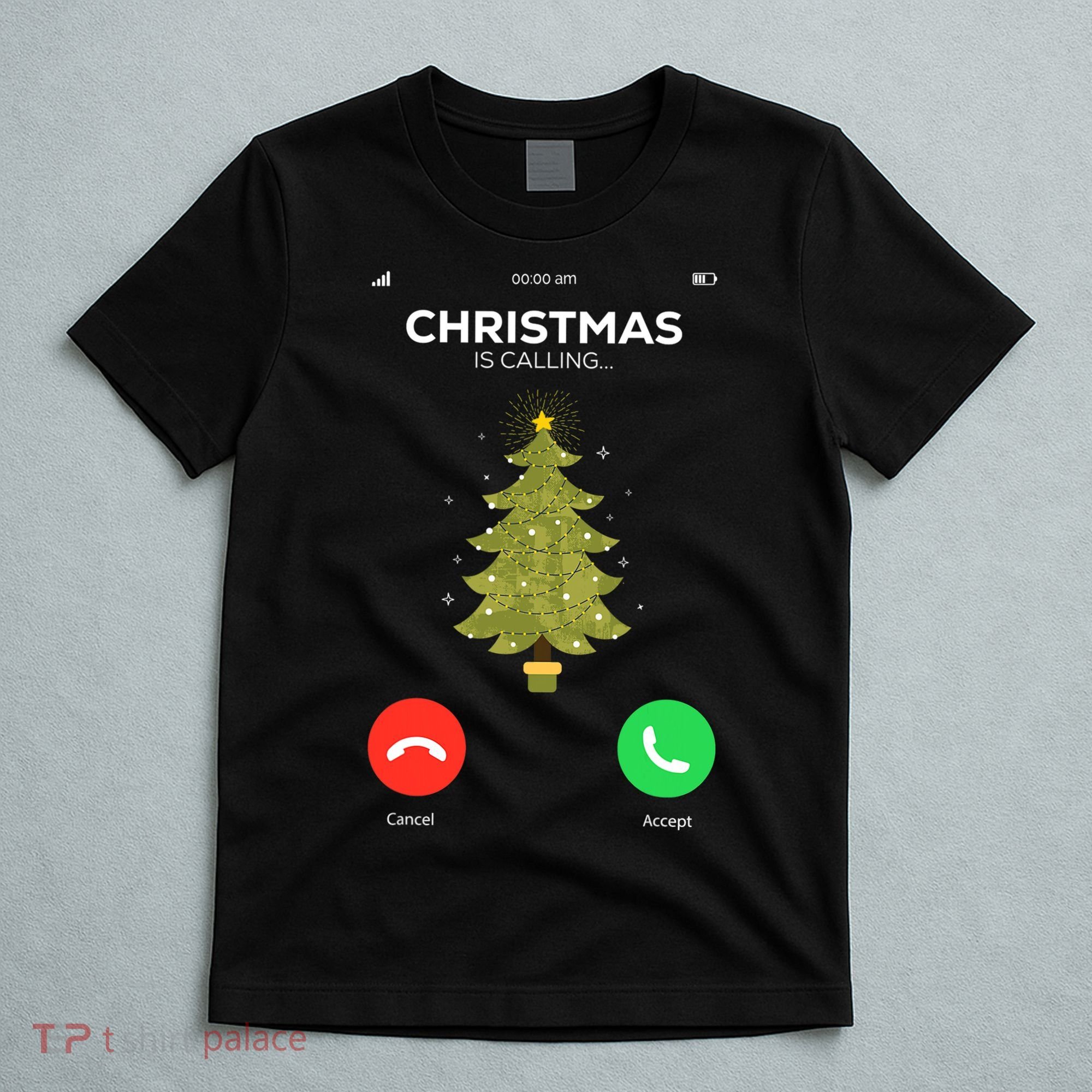 Christmas Is Calling Christmas Pajama Funny XMas Tree T-Shirt