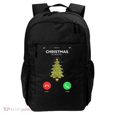 Christmas Is Calling Christmas Pajama Funny XMas Tree Backpack