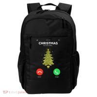Christmas Is Calling Christmas Pajama Funny XMas Tree Backpack thumb 0