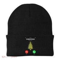 Christmas Is Calling Christmas Pajama Funny XMas Tree Beanie thumb 0