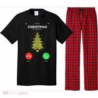 Christmas Is Calling Christmas Pajama Funny XMas Tree Pajama Set thumb 0