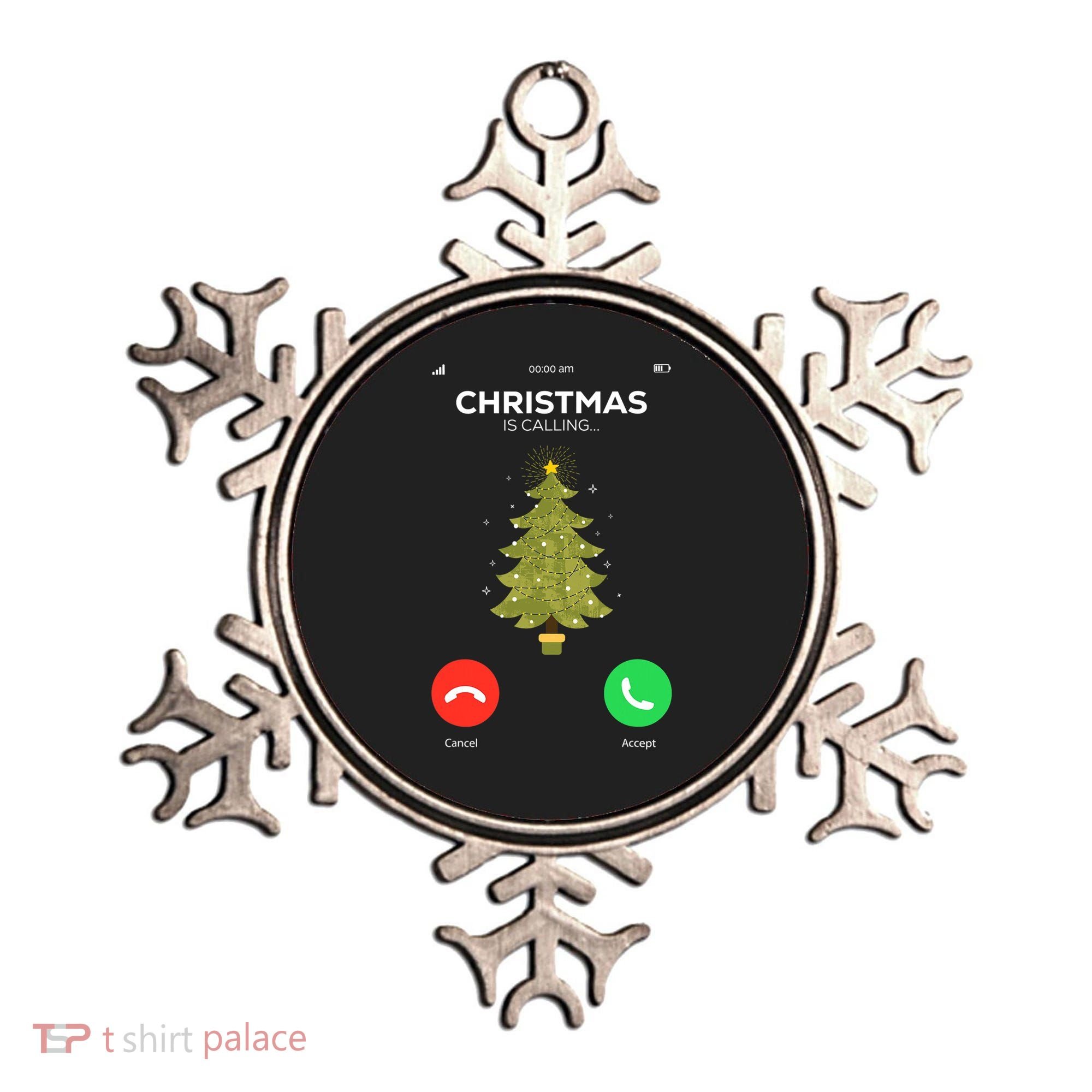 Christmas Is Calling Christmas Pajama Funny XMas Tree Ornament