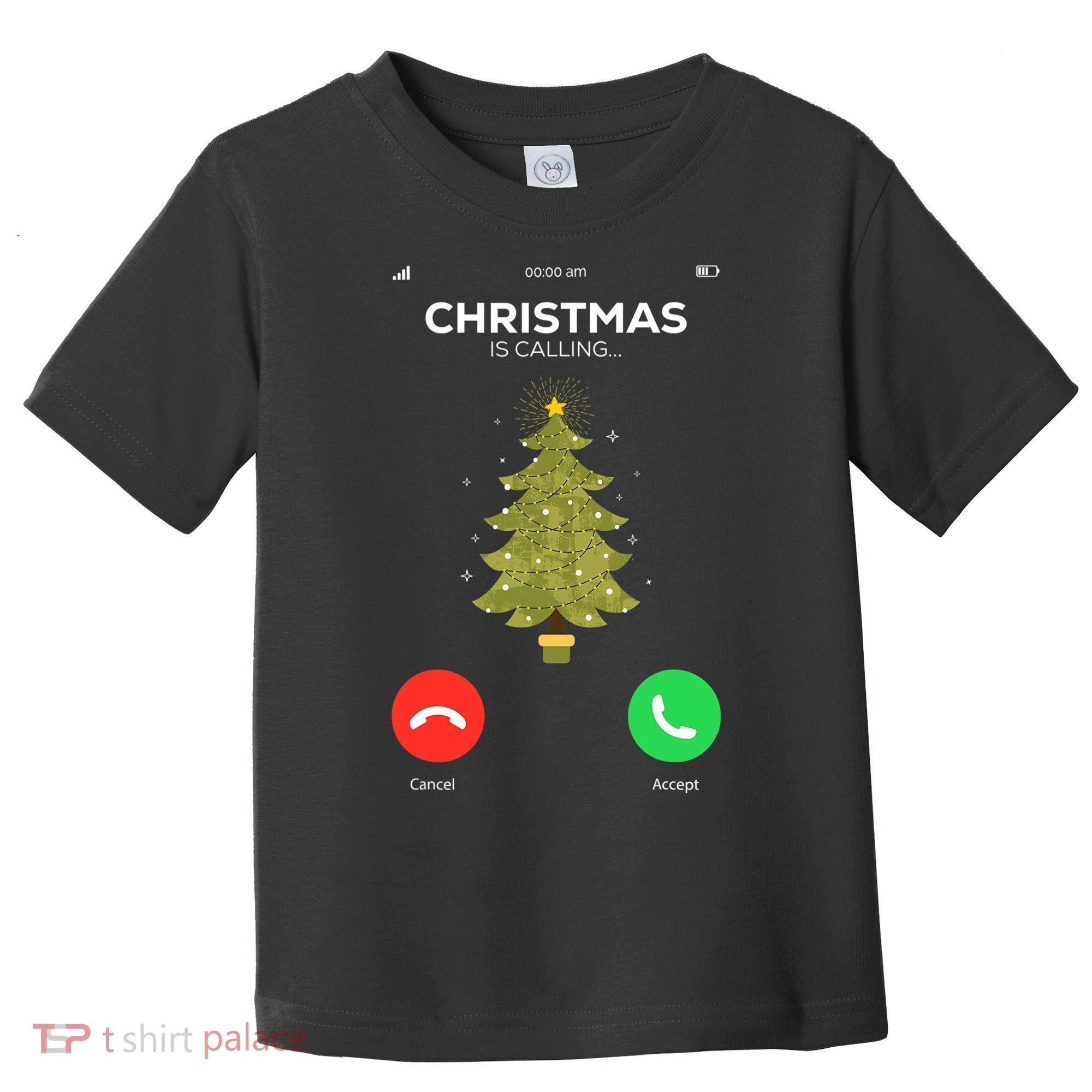 Christmas Is Calling Christmas Pajama Funny XMas Tree Toddler T-Shirt