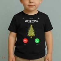 Christmas Is Calling Christmas Pajama Funny XMas Tree Toddler T-Shirt thumb 2