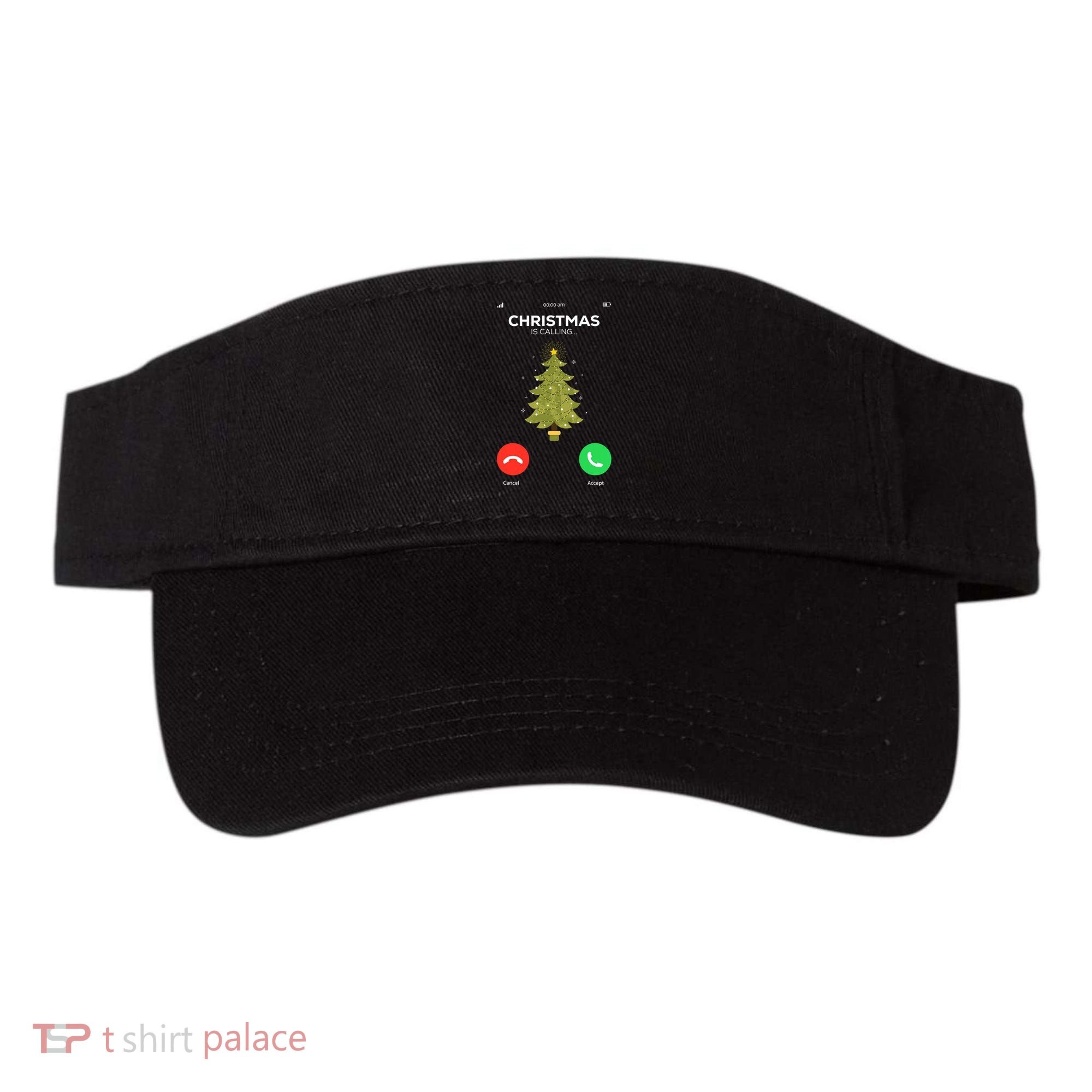 Christmas Is Calling Christmas Pajama Funny XMas Tree Visor