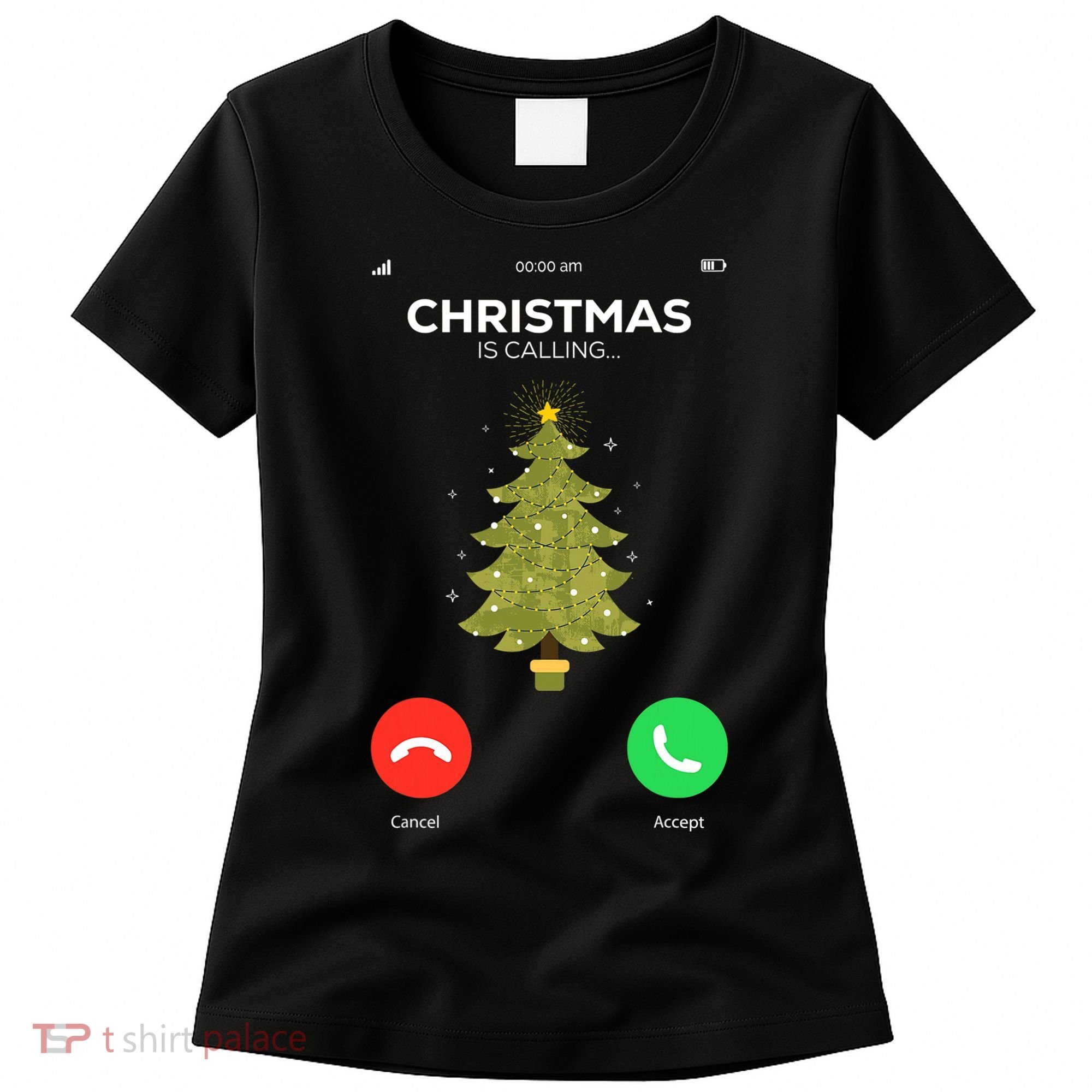 Christmas Is Calling Christmas Pajama Funny XMas Tree Women's T-Shirt