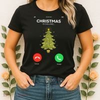Christmas Is Calling Christmas Pajama Funny XMas Tree Women's T-Shirt thumb 2