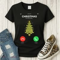 Christmas Is Calling Christmas Pajama Funny XMas Tree Women's T-Shirt thumb 3