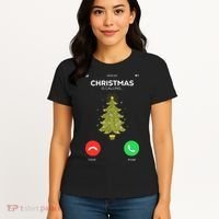 Christmas Is Calling Christmas Pajama Funny XMas Tree Women's T-Shirt thumb 4