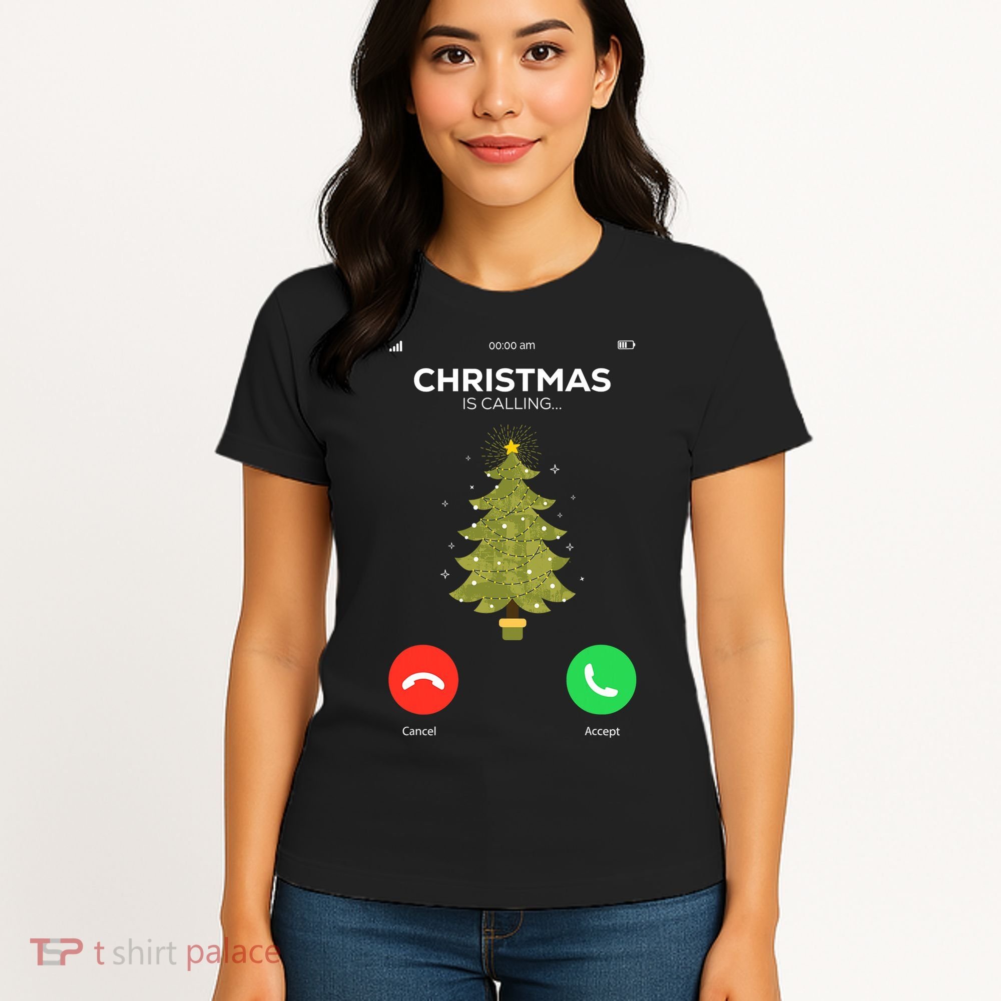 Christmas Is Calling Christmas Pajama Funny XMas Tree Women's T-Shirt