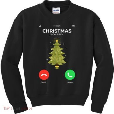 Christmas Is Calling Christmas Pajama Funny XMas Tree Kids Sweatshirt