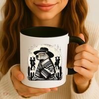 Capybara In Cowboy Hat And Poncho Dance Mexico Coffee Mug thumb 3