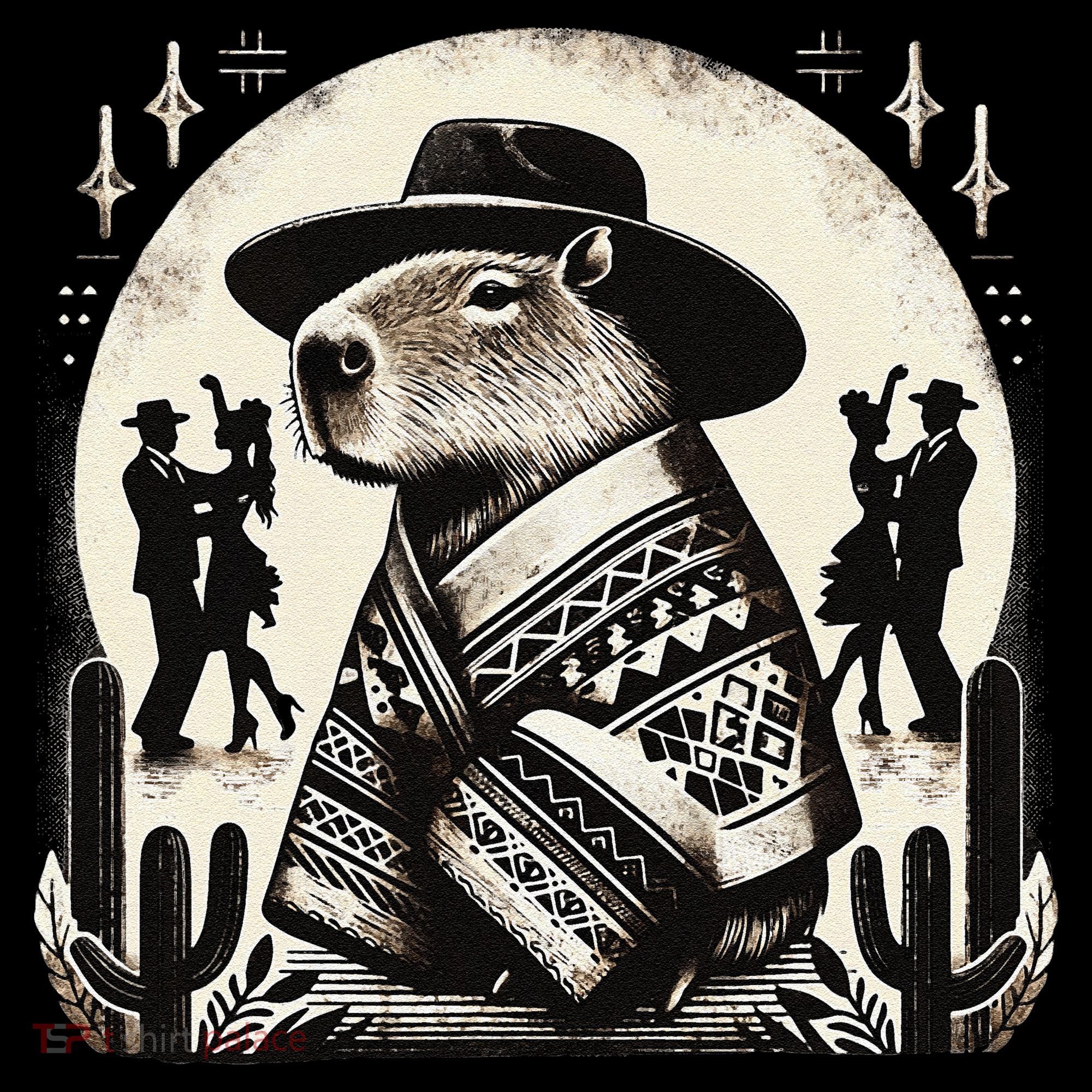 Capybara In Cowboy Hat And Poncho Dance Mexico Coffee Mug
