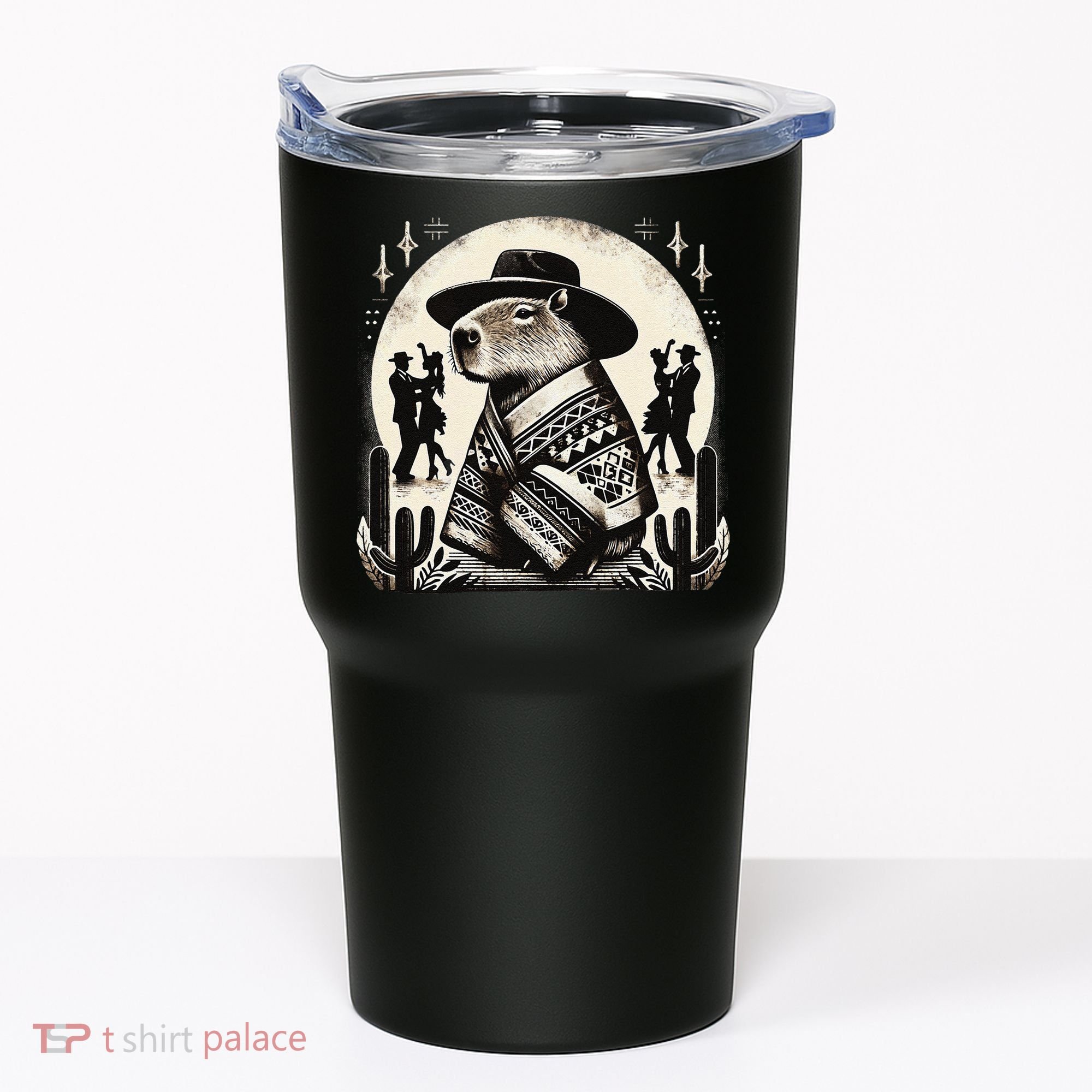 Capybara In Cowboy Hat And Poncho Dance Mexico Tumbler