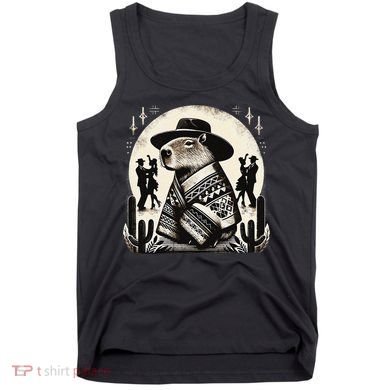 Capybara In Cowboy Hat And Poncho Dance Mexico Tank Top