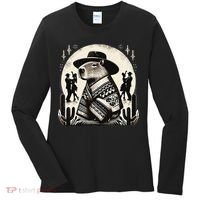 Capybara In Cowboy Hat And Poncho Dance Mexico Women's Long Sleeve Shirt thumb 0