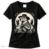 Capybara In Cowboy Hat And Poncho Dance Mexico Women's T-Shirt thumb 0