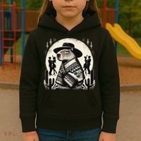 Capybara In Cowboy Hat And Poncho Dance Mexico Kids Hoodie thumb 3