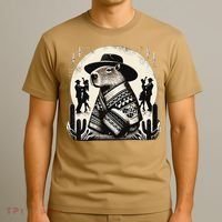 Capybara In Cowboy Hat And Poncho Dance Mexico T-Shirt thumb 3
