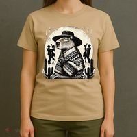 Capybara In Cowboy Hat And Poncho Dance Mexico T-Shirt thumb 4