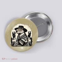 Capybara In Cowboy Hat And Poncho Dance Mexico Button thumb 0