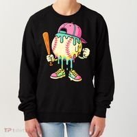 Cool Ice Cream Drip Baseball Spots Baseball Drip Women's Sweatshirt thumb 0