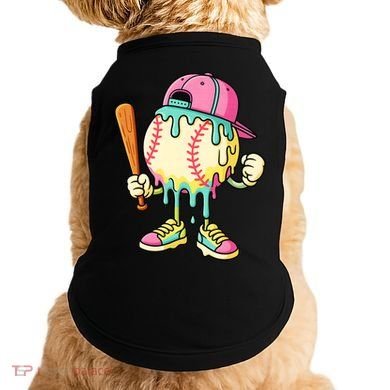 Cool Ice Cream Drip Baseball Spots Baseball Drip Doggie Tank