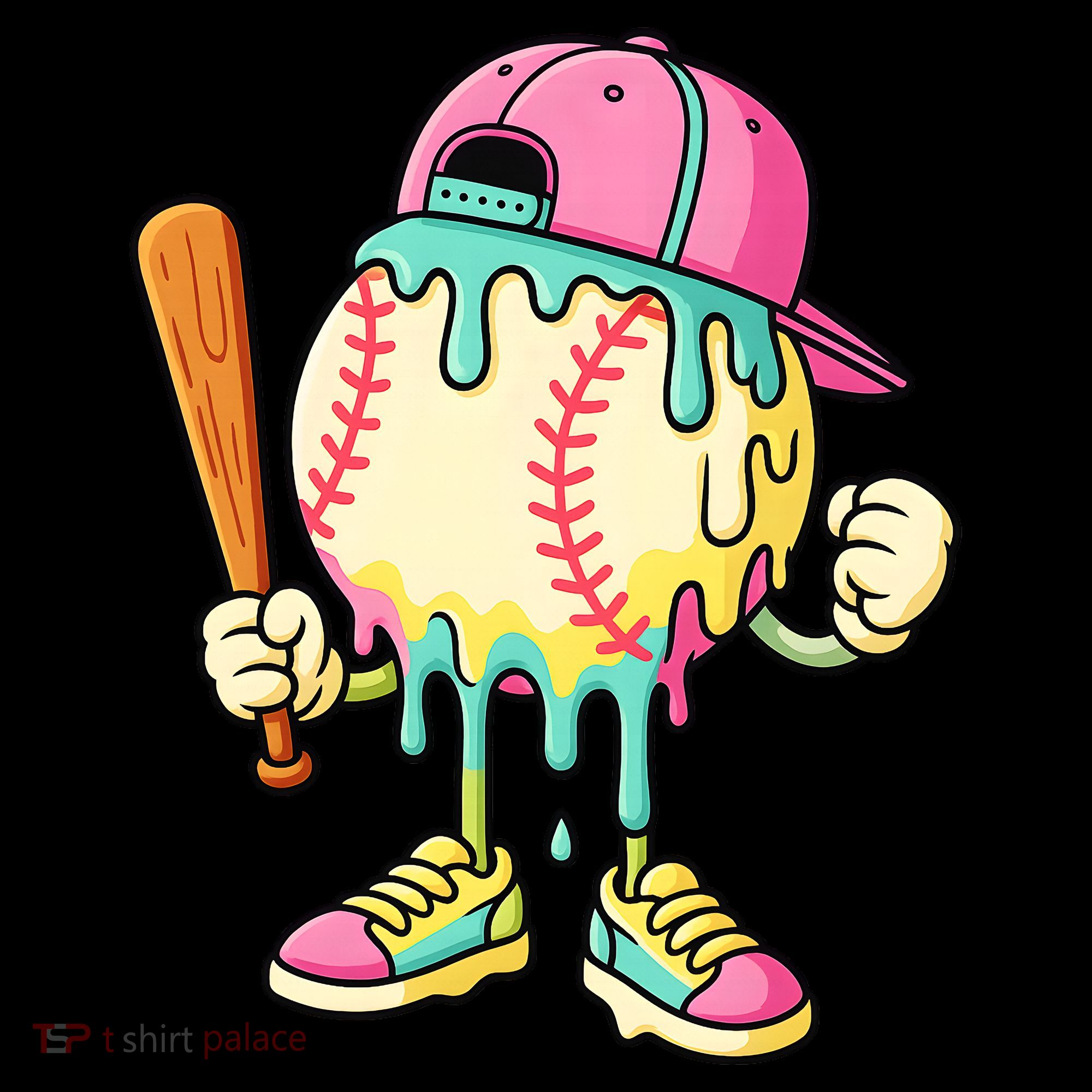 Cool Ice Cream Drip Baseball Spots Baseball Drip Backpack