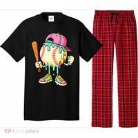 Cool Ice Cream Drip Baseball Spots Baseball Drip Pajama Set thumb 0