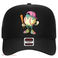Cool Ice Cream Drip Baseball Spots Baseball Drip Hat thumb 0