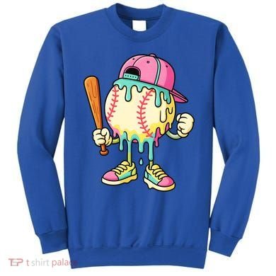 Cool Ice Cream Drip Baseball Spots Baseball Drip Sweatshirt