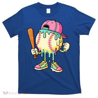 Cool Ice Cream Drip Baseball Spots Baseball Drip T-Shirt