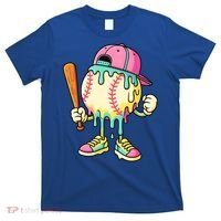 Cool Ice Cream Drip Baseball Spots Baseball Drip T-Shirt thumb 0