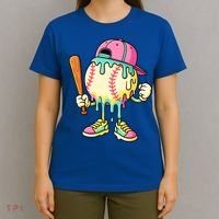 Cool Ice Cream Drip Baseball Spots Baseball Drip T-Shirt thumb 4