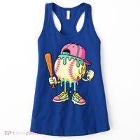 Cool Ice Cream Drip Baseball Spots Baseball Drip Women's Tank Top thumb 0