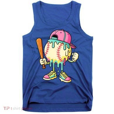 Cool Ice Cream Drip Baseball Spots Baseball Drip Tank Top
