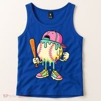 Cool Ice Cream Drip Baseball Spots Baseball Drip Tank Top thumb 2