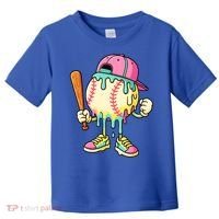 Cool Ice Cream Drip Baseball Spots Baseball Drip Toddler T-Shirt thumb 0