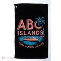 Caribbean Islands Cruise Aruba Bonaire And Curacao Souvenirs Gift Golf Towel thumb 0