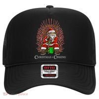 Christmas Is Coming Santa Sitting On Throne Funny Christmas TShirt Hat thumb 0