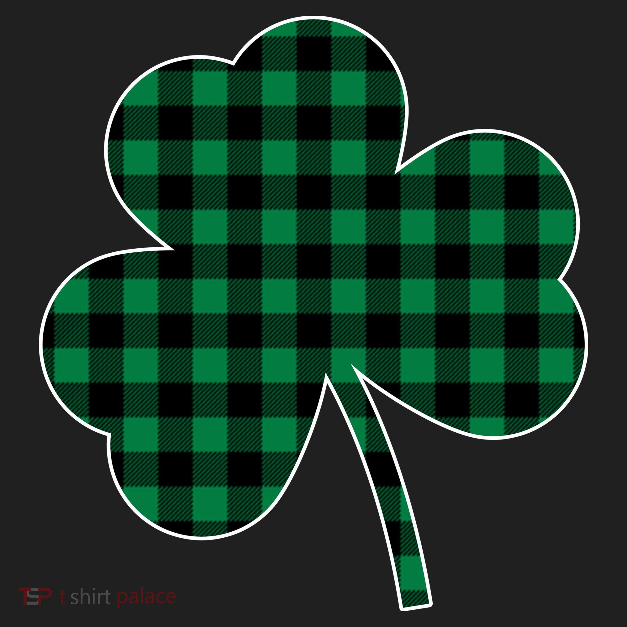 Checkered Irish Clover Leaf Women's Sweatshirt