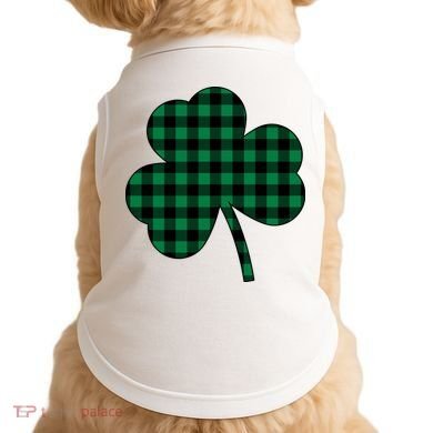 Checkered Irish Clover Leaf Doggie Tank