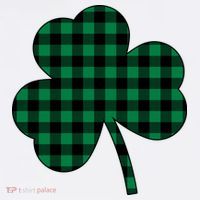 Checkered Irish Clover Leaf USA-Made Doggie Bandana thumb 2