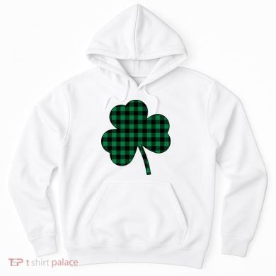 Checkered Irish Clover Leaf Hoodie