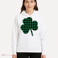 Checkered Irish Clover Leaf Hoodie thumb 5