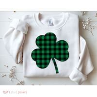 Checkered Irish Clover Leaf Sweatshirt thumb 2