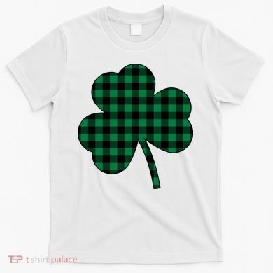 Checkered Irish Clover Leaf T-Shirt