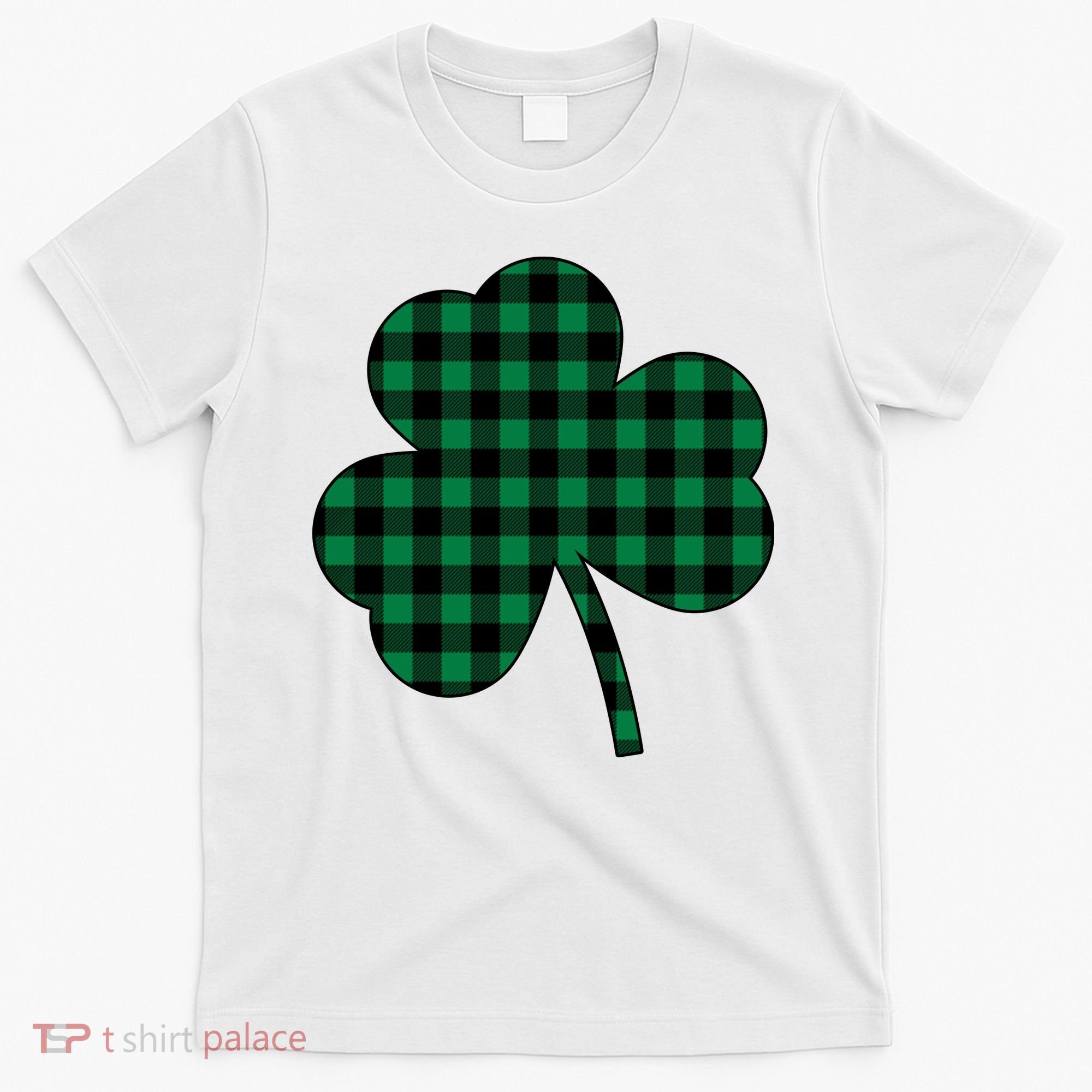 Checkered Irish Clover Leaf T-Shirt