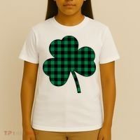 Checkered Irish Clover Leaf T-Shirt thumb 4
